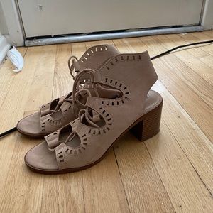 Mossimo Nude Lace Up Heels